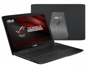 Asus GL552 Gaming Laptop Front and Back