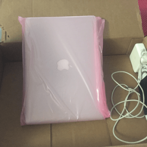 Macbook Pro Laptop in a Pink Anti-static bag