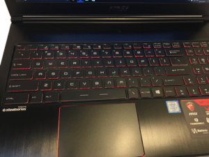 MSi Stealth GS63VR Laptop Palmrest and Touchpad