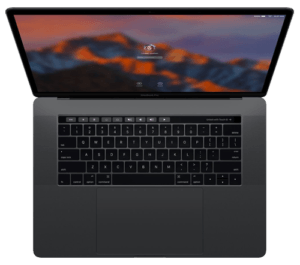 MacBook Pro 15 Graphite from above