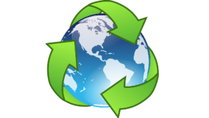 Recycle Sign Around Globe