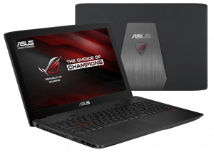 Asus GL552 Gaming Laptop Front and back