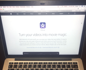 iMovie on MacBook Pro