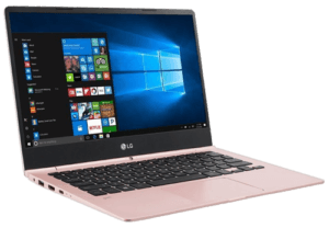 LG Gram Laptop Rose Left Angle
