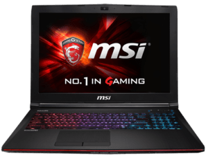 MSI GE62 Laptop Front