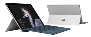 2017 microsoft Surface Pro Tablet Front and Back