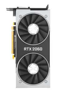 nvidia rtx 2060 gpu from above