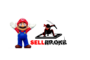 Super Mario Figure and SellBroke Logo